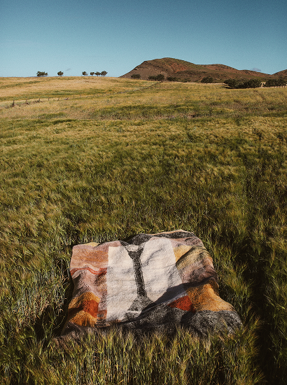 Tapis laine naturelle texture artisanale